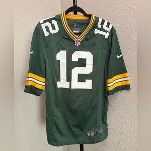 NFL Greenbay Packers Aaron Rodgers Jersey with Yellow and White Trim